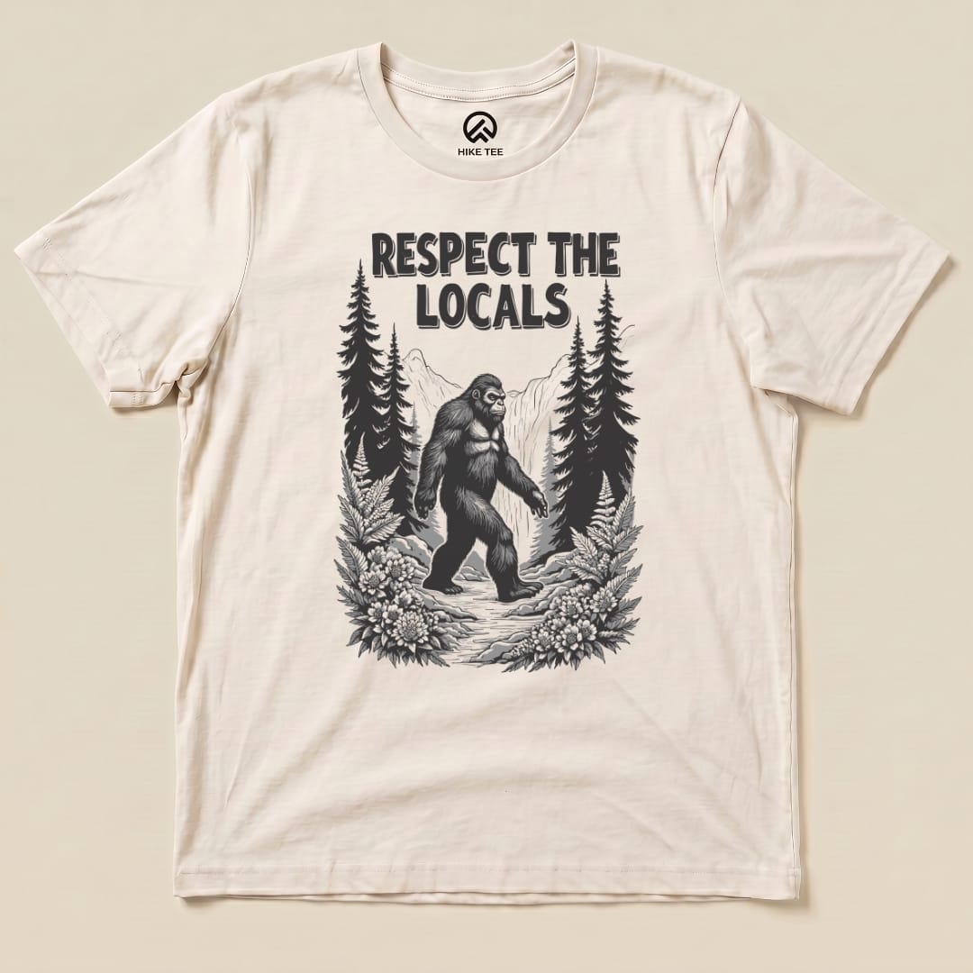 Hike Tee T-Shirt Natural / S Respect The Locals Bigfoot Shirt