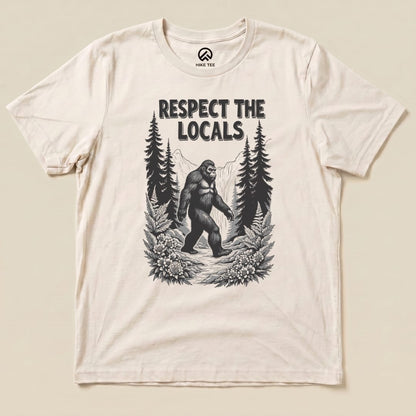 Hike Tee T-Shirt Natural / S Respect The Locals Bigfoot Shirt