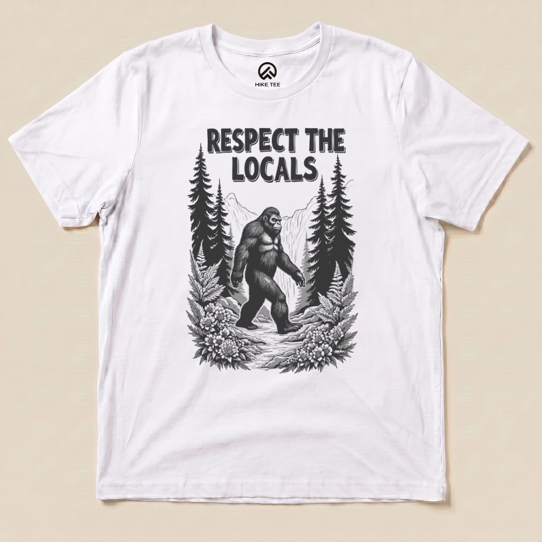 Hike Tee T-Shirt White / S Respect The Locals Bigfoot Shirt