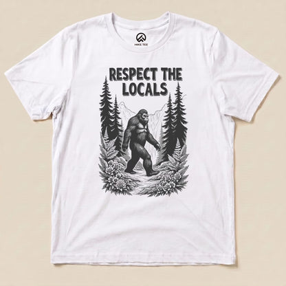 Hike Tee T-Shirt White / S Respect The Locals Bigfoot Shirt