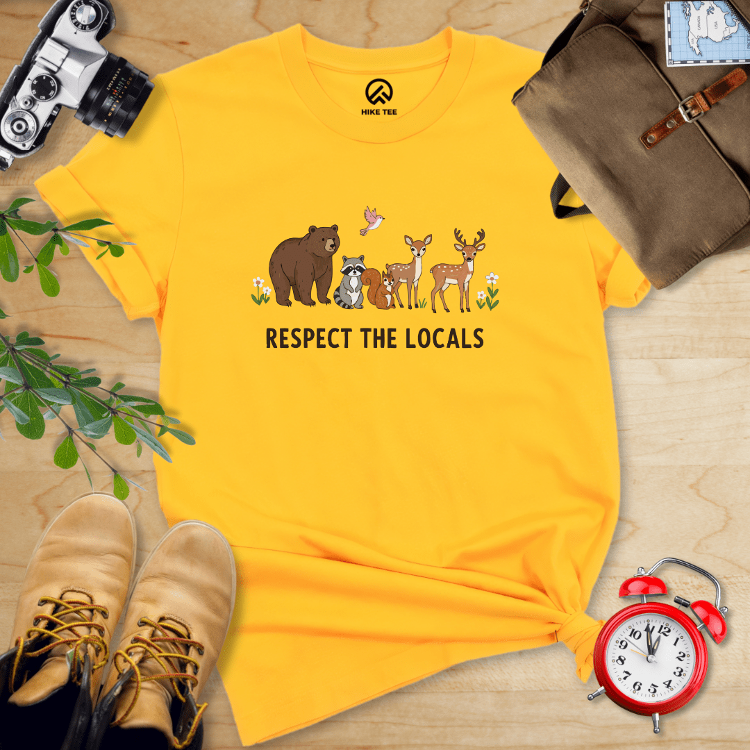 Hike Tee T-Shirt Gold / S Respect The Locals Shirt