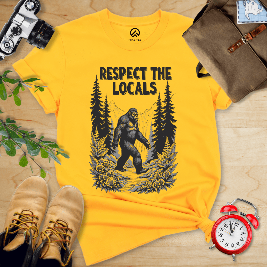 Hike Tee T-Shirt Gold / S Respect The Locals Shirt