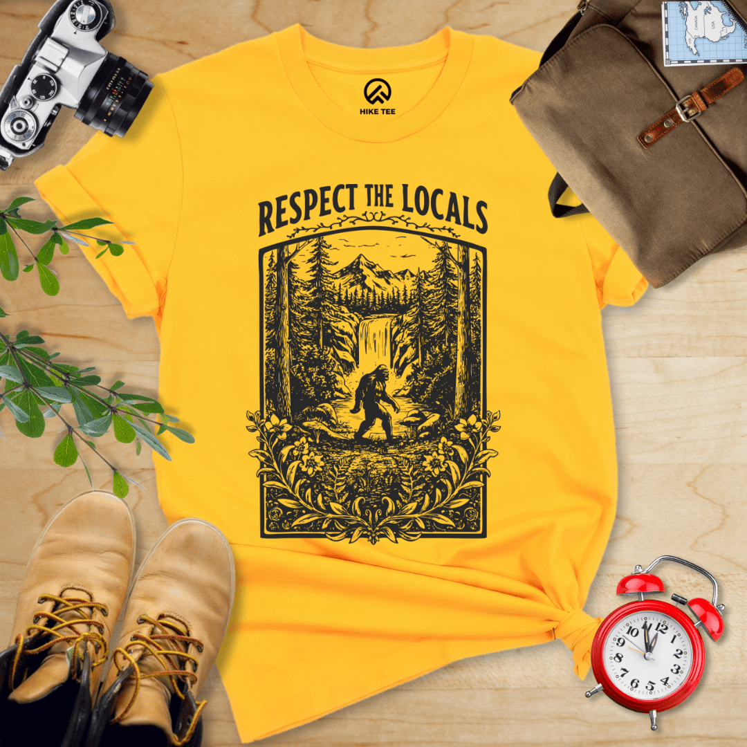 Hike Tee T-Shirt Gold / S Respect The Locals Shirt