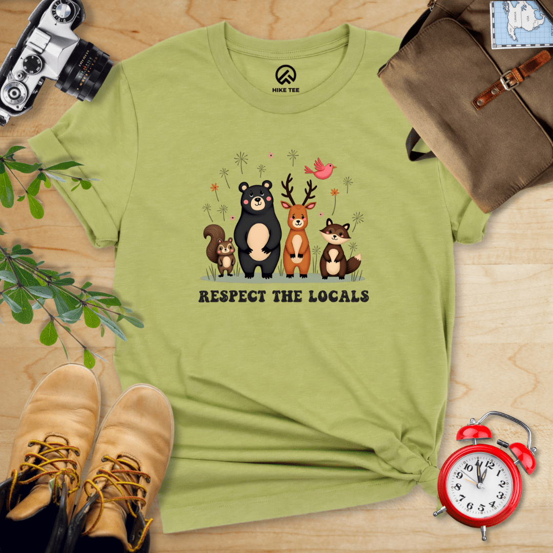 Hike Tee T-Shirt Heather Green / S Respect The Locals Shirt