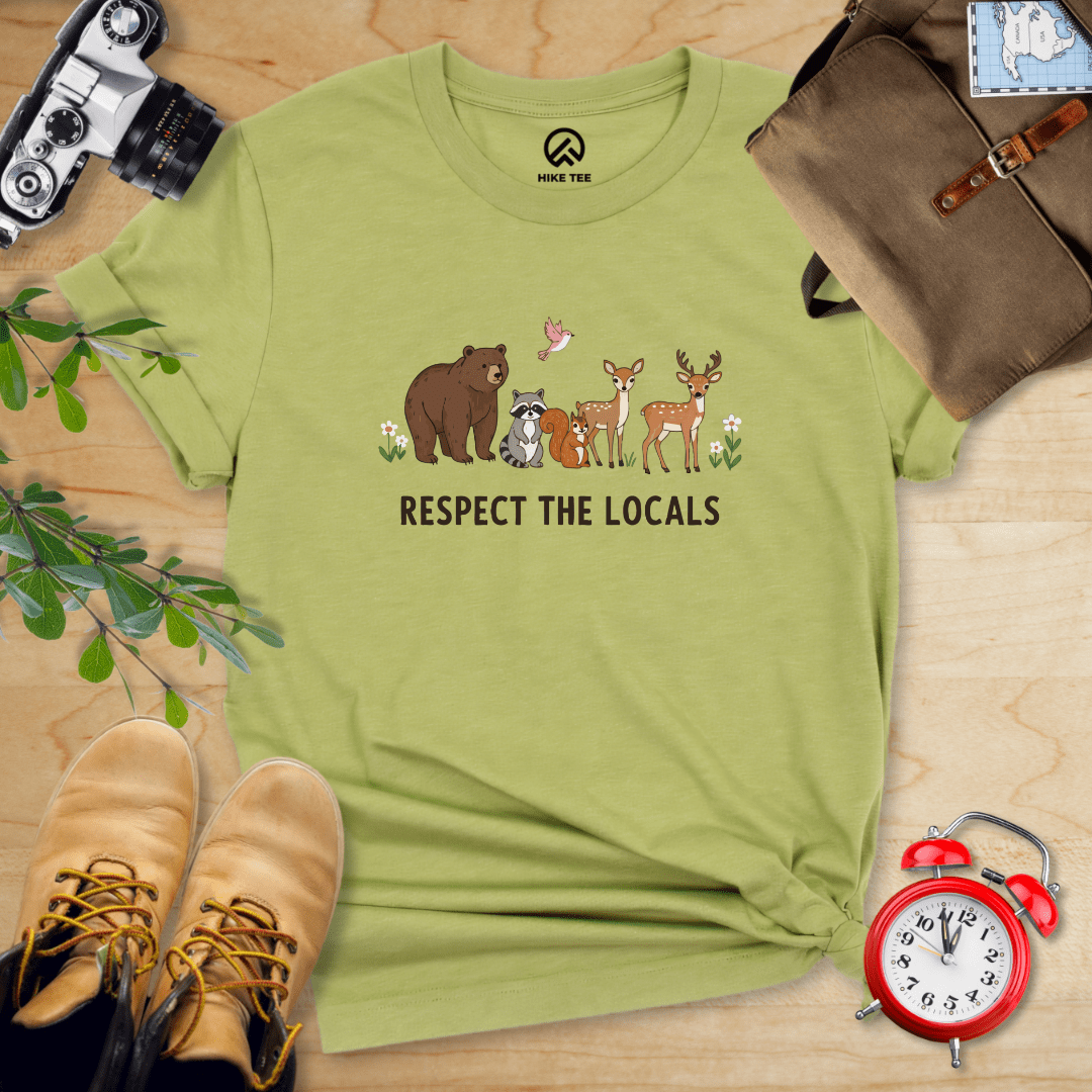 Hike Tee T-Shirt Heather Green / S Respect The Locals Shirt