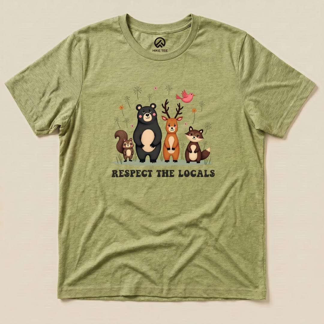 Hike Tee T-Shirt Heather Green / S Respect The Locals Shirt