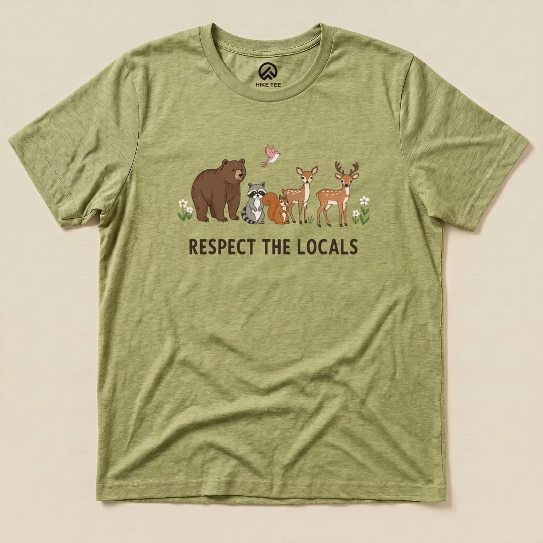 Hike Tee T-Shirt Heather Green / S Respect The Locals Shirt