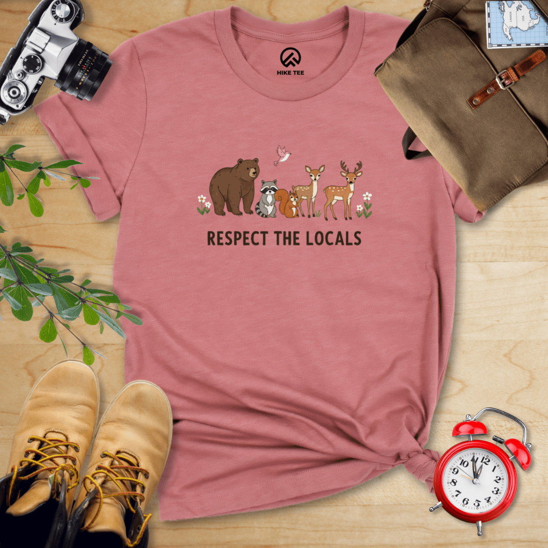 Hike Tee T-Shirt Heather Mauve / S Respect The Locals Shirt