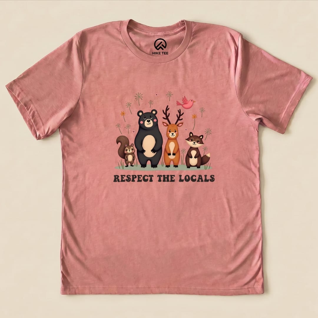 Hike Tee T-Shirt Heather Mauve / S Respect The Locals Shirt