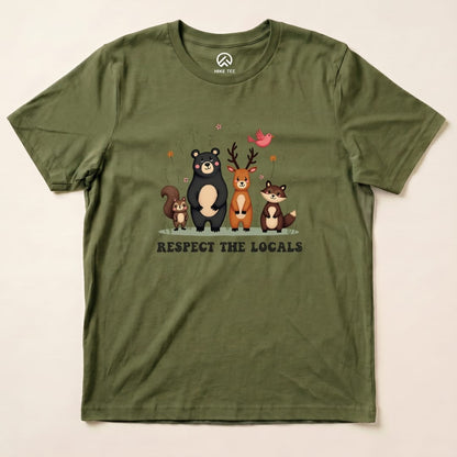Hike Tee T-Shirt Military Green / S Respect The Locals Shirt