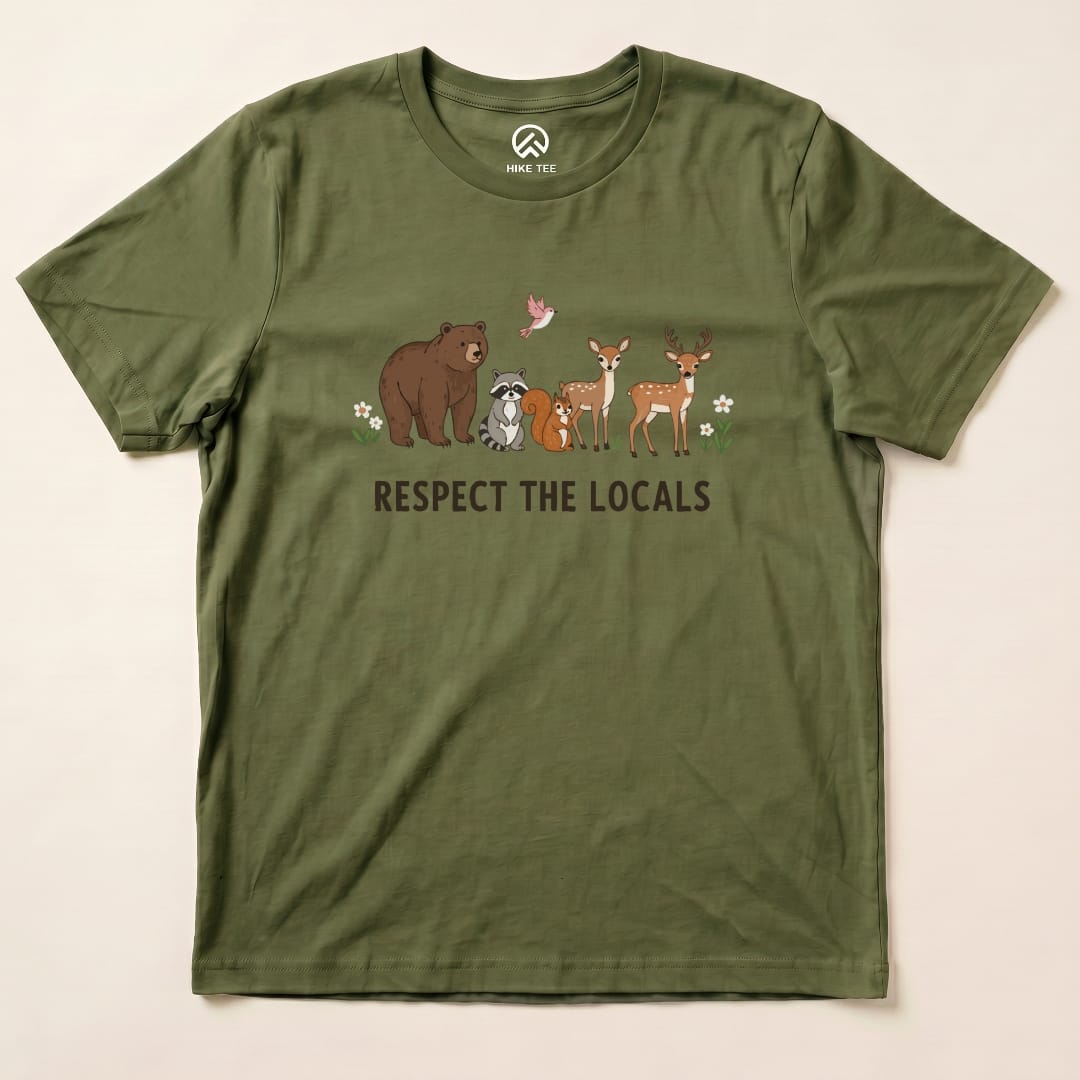 Hike Tee T-Shirt Military Green / S Respect The Locals Shirt