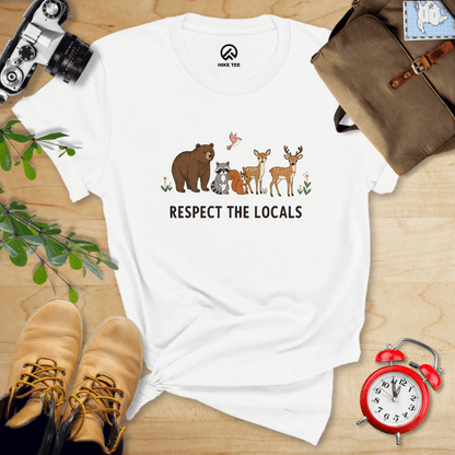 Hike Tee T-Shirt White / S Respect The Locals Shirt
