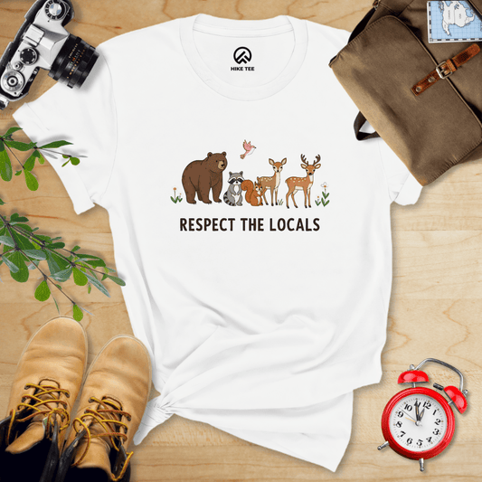 Hike Tee T-Shirt White / S Respect The Locals Shirt
