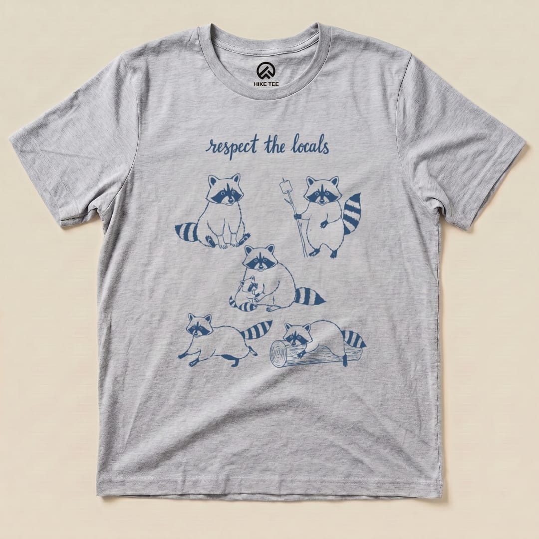 Hike Tee T-Shirt Athletic Heather / S Respect the Raccoons Shirt