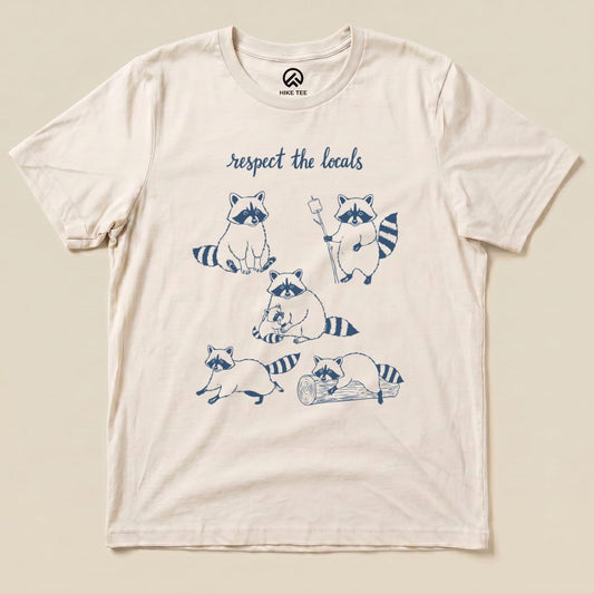 Hike Tee T-Shirt Natural / S Respect the Raccoons Shirt