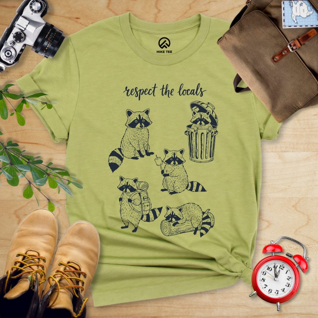 Hike Tee T-Shirt Heather Green / S Respect the Raccoons