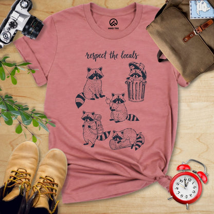 Hike Tee T-Shirt Heather Mauve / S Respect the Raccoons