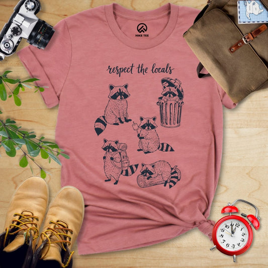 Hike Tee T-Shirt Heather Mauve / S Respect the Raccoons