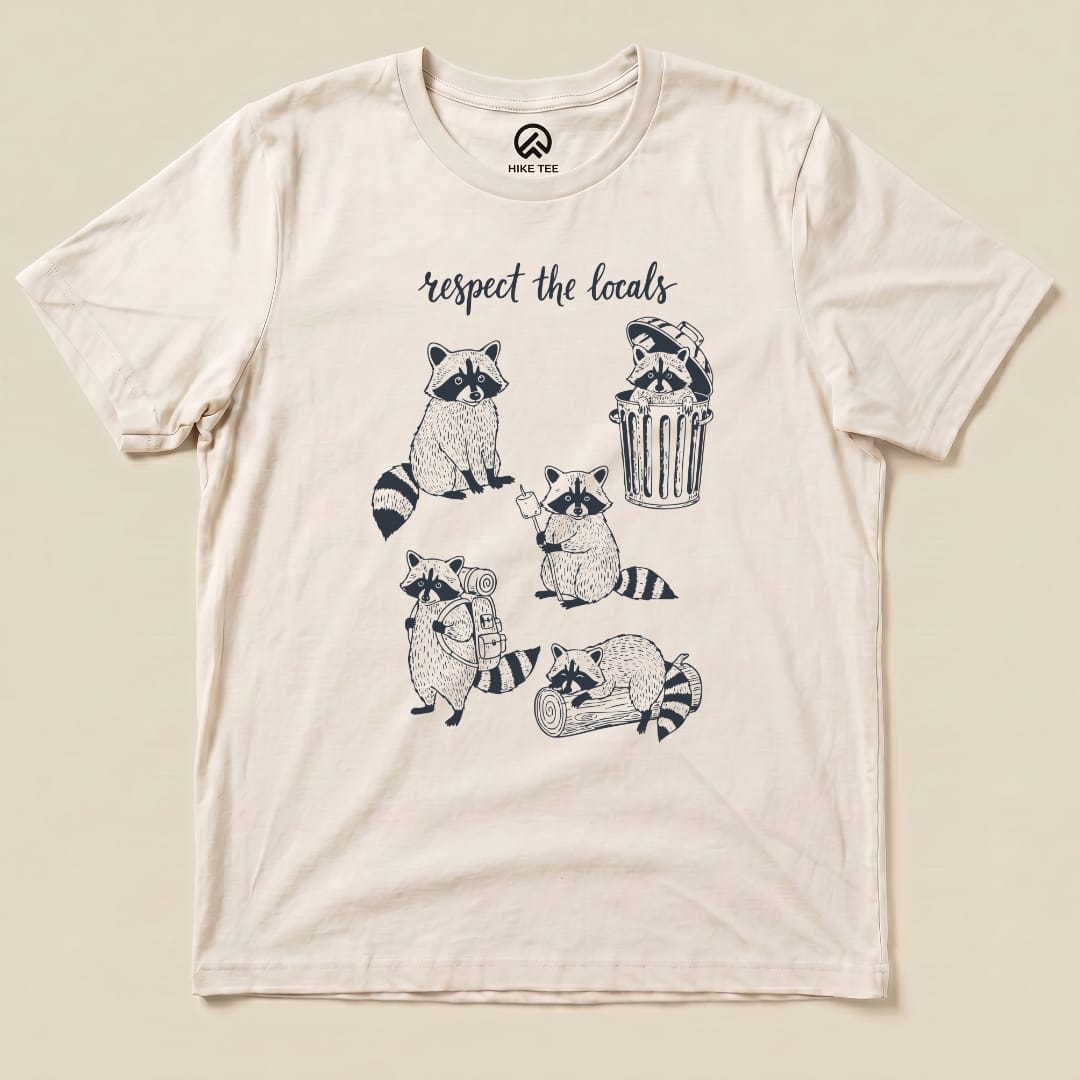 Hike Tee T-Shirt Natural / S Respect the Raccoons