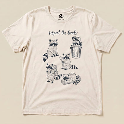 Hike Tee T-Shirt Natural / S Respect the Raccoons