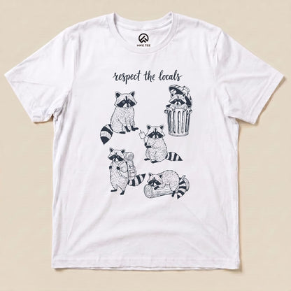 Hike Tee T-Shirt White / S Respect the Raccoons