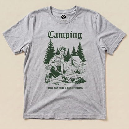Hike Tee T-Shirt Athletic Heather / S Retro Camping Hiding Shirt