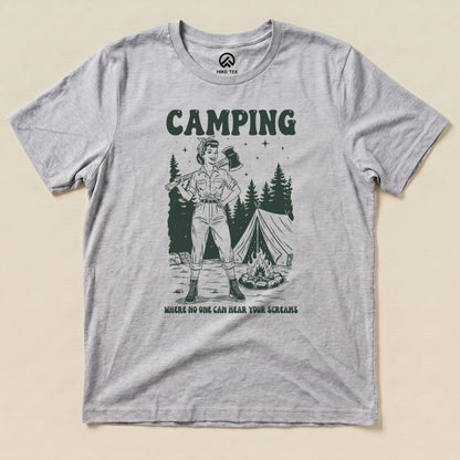 Hike Tee T-Shirt Athletic Heather / S Retro Camping Screams Shirt