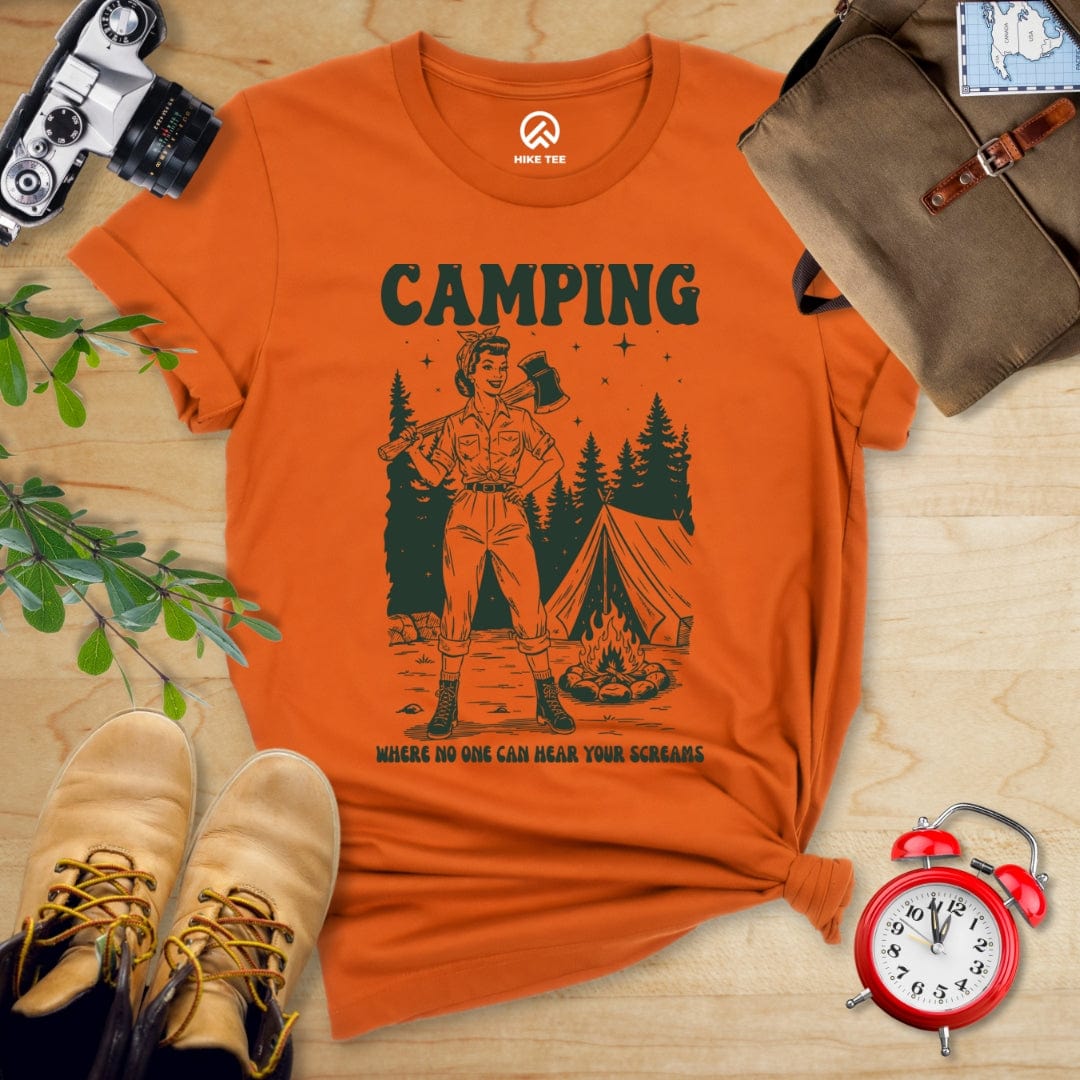 Hike Tee T-Shirt Autumn / S Retro Camping Screams Shirt