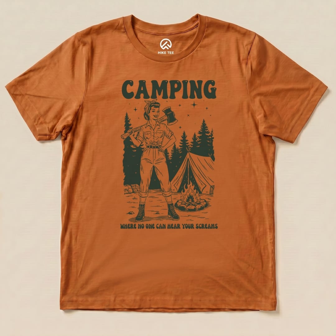 Hike Tee T-Shirt Autumn / S Retro Camping Screams Shirt