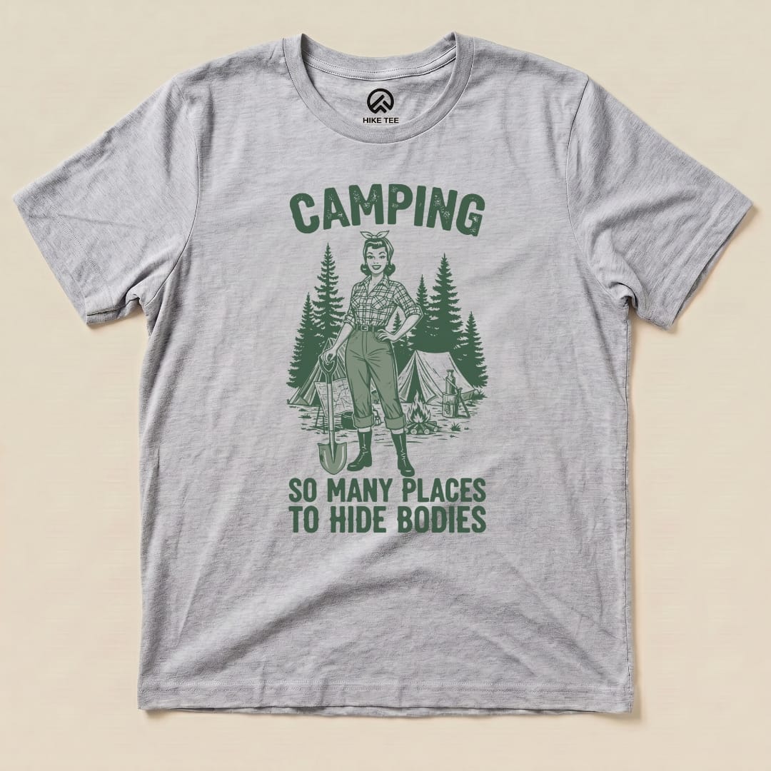 Hike Tee T-Shirt Athletic Heather / S Retro Camping Shirt