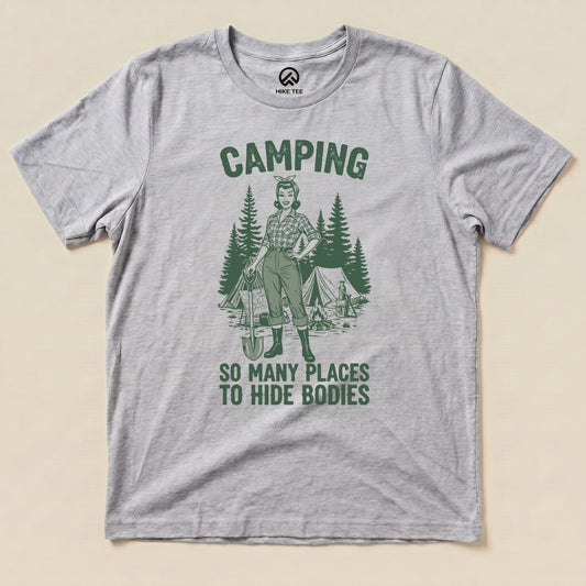 Hike Tee T-Shirt Athletic Heather / S Retro Camping Shirt