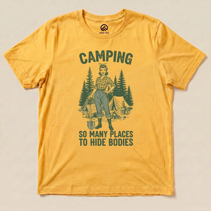 Hike Tee T-Shirt Gold / S Retro Camping Shirt