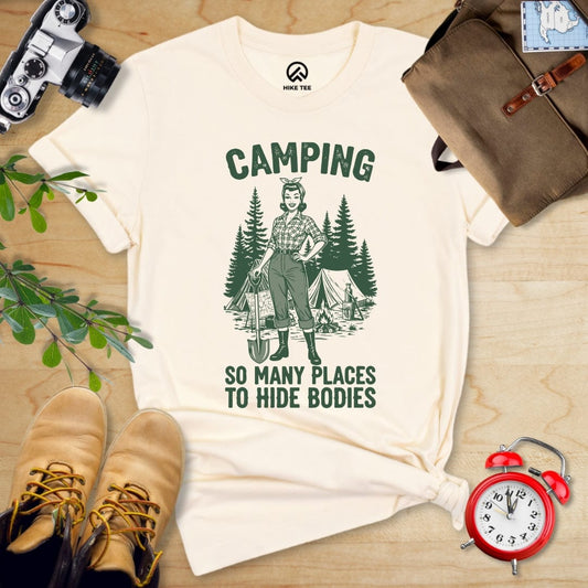 Hike Tee T-Shirt Natural / S Retro Camping Shirt
