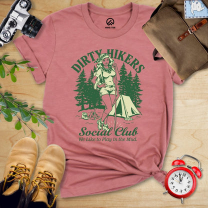Printify T-Shirt Heather Mauve / S Retro Dirty Hikers Shirt
