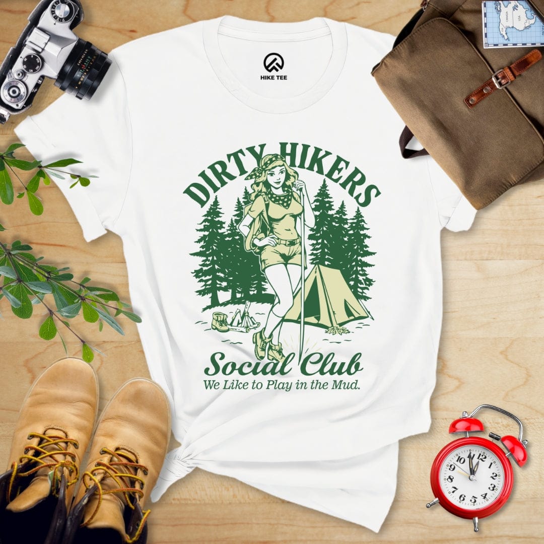 Printify T-Shirt White / S Retro Dirty Hikers Shirt