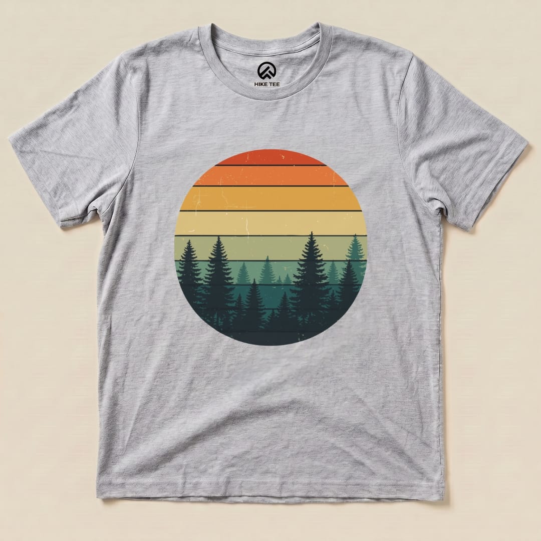 Retro Forest Shirt Hike Tee T-Shirt Athletic Heather / S