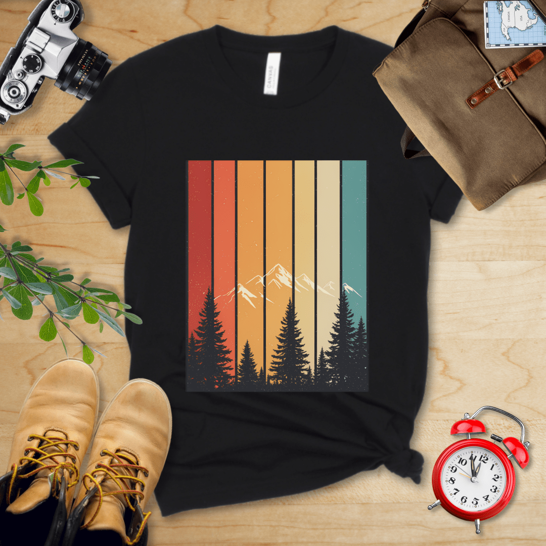 Hike Tee T-Shirt Black / S Retro Forest Shirt