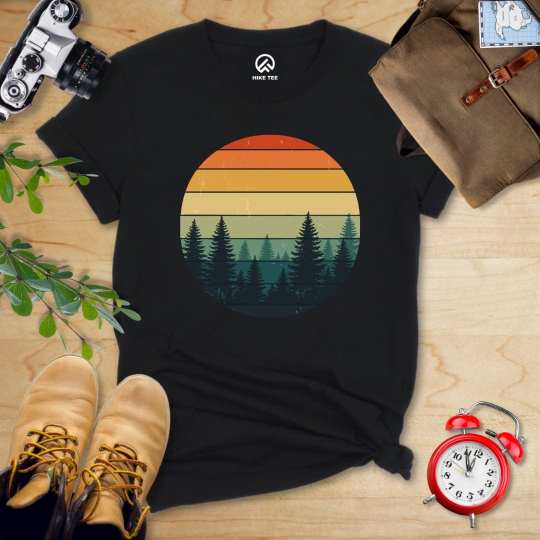 Hike Tee T-Shirt Black / S Retro Forest Shirt