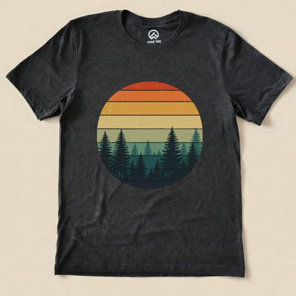 Retro Forest Shirt Hike Tee T-Shirt Dark Grey Heather / S