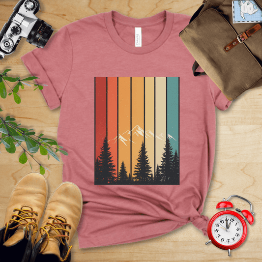 Hike Tee T-Shirt Heather Mauve / S Retro Forest Shirt