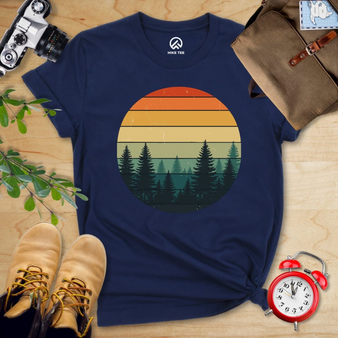 Hike Tee T-Shirt Navy / S Retro Forest Shirt