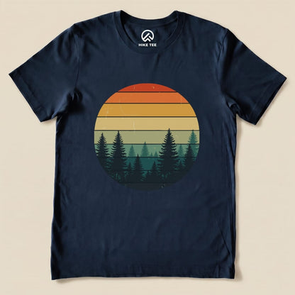 Retro Forest Shirt Hike Tee T-Shirt Navy / S