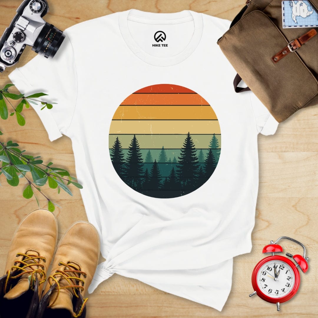 Hike Tee T-Shirt White / S Retro Forest Shirt