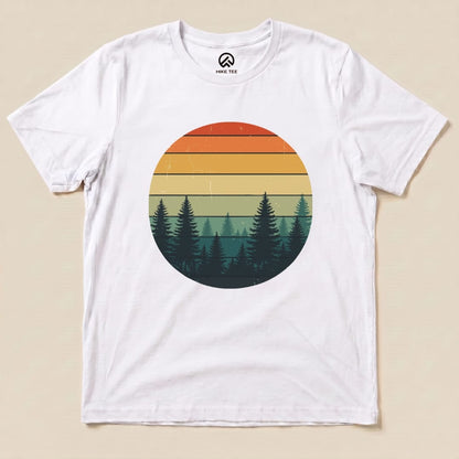 Retro Forest Shirt Hike Tee T-Shirt White / S
