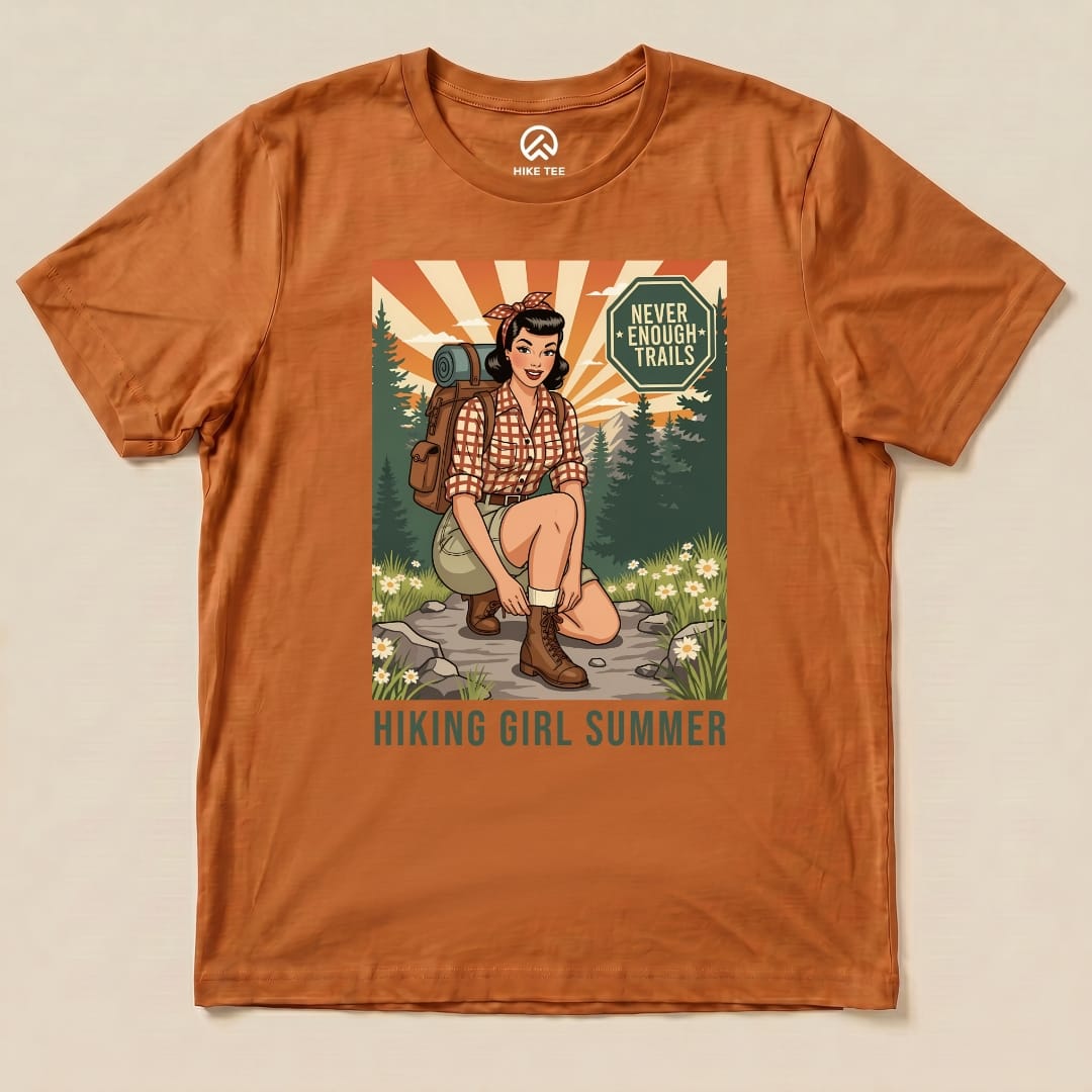Hike Tee T-Shirt Autumn / S Retro Hiking Girl Shirt