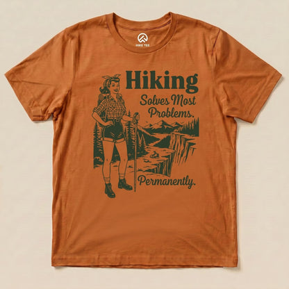 Hike Tee T-Shirt Autumn / S Retro Hiking Problems Solved Shirt