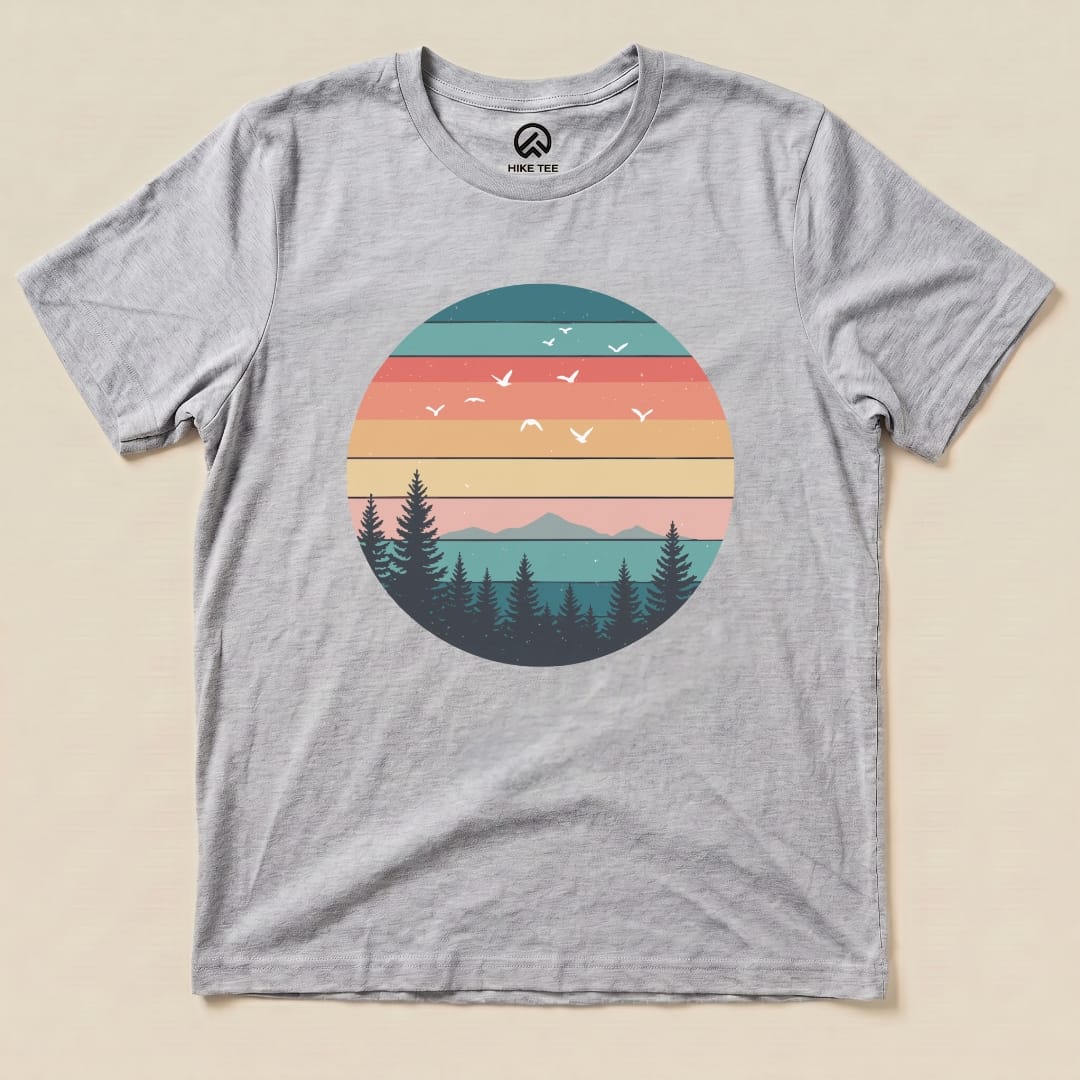 Retro Landscape Shirt Hike Tee T-Shirt Athletic Heather / S