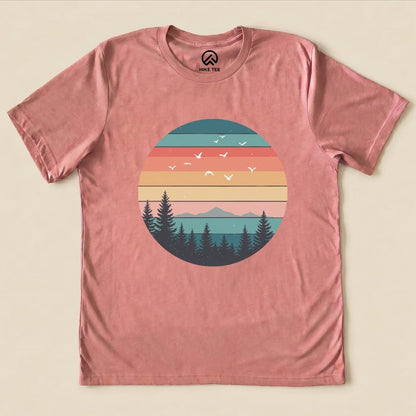 Retro Landscape Shirt Hike Tee T-Shirt Heather Mauve / S