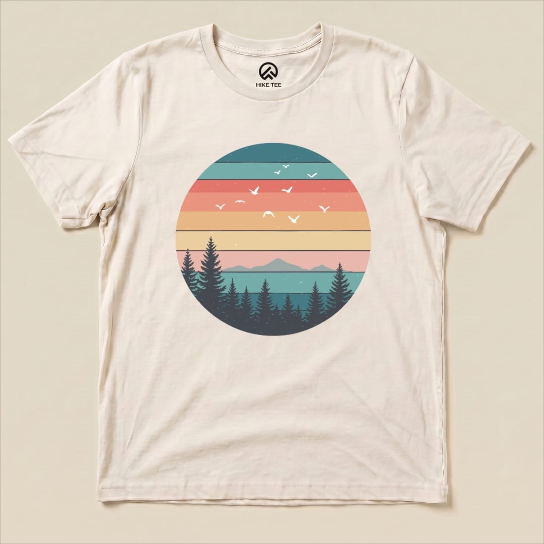 Retro Landscape Shirt Hike Tee T-Shirt Natural / S