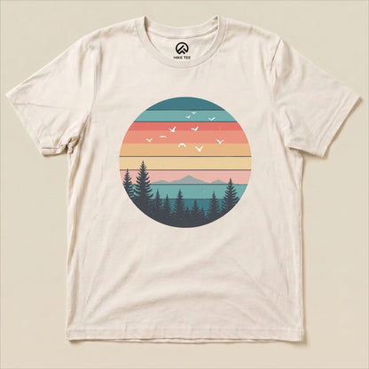 Retro Landscape Shirt Hike Tee T-Shirt Natural / S